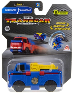 Машинка  Transcar Double: Эвакуатор - Самосвал, 8 см, блистер 1toy