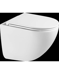 Унитаз подвесной Торнадо GR-4455SQC безободковый, с микролифтом Grossman