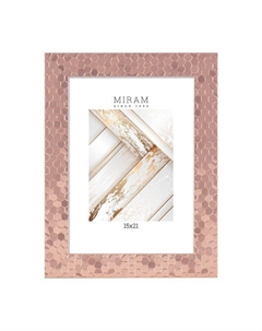 Фоторамка МИРАМ соты 150х210мм розовое золото пластик Нет марки
