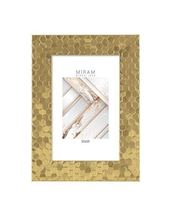 Фоторамка МИРАМ соты 100х150мм золото пластик Нет марки