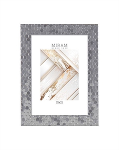 Фоторамка МИРАМ соты 150х210мм серебро пластик Нет марки