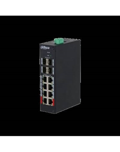 Коммутатор HS4412-8ET-96, управляемый, кол-во портов: 8x100 Мбит/с, кол-во SFP/uplink: SFP 4x1 Гбит/с, на DIN-рейку, PoE:8x90 Вт (макс. 96 Вт) (DH-HS4412-8ET-96) Dahua