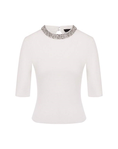 Топ с отделкой стразами Liu jo