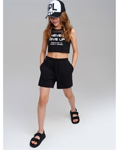 Комплект трикотажный для девочек: топ, шорты Playtoday tween