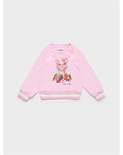 Свитшот с принтом "кошка" Monnalisa