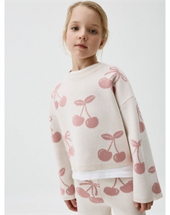 Укороченный джемпер с принтом для девочек Sela