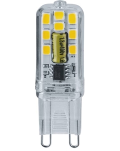 Лампа светодиодная NLL-P-G9-3-230-3K-NF керамика, поликарбонат, без пульсаций, 3Вт, 220-240В, 3000К, 250лм, G9, 16х48мм, капсульная (80248) Navigator