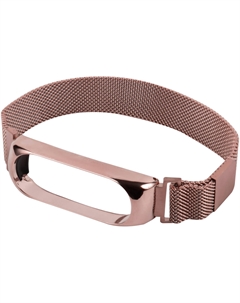 Ремешок металлический с магнитом Red Line для фитнес-браслета Xiaomi Mi Band 4/ Mi Band 3, розовый Red line