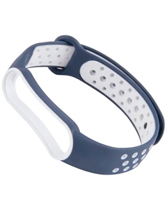 Ремешок силиконовый Red Line двухцветный для Xiaomi Mi Band 5/6, сине-белый Red line