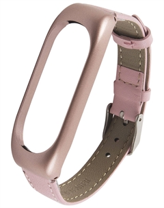 Ремешок Red Line для фитнес-браслета Xiaomi Mi Band 5/ Mi Smart Band 6, кожаный розовый Red line