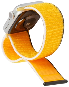 Ремешок нейлоновый mObility для Apple watch - 42-44 mm (S3/S4/S5 SE/S6), подсолнечник с бело-коричневым краем Mobility