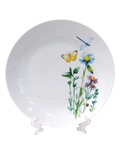 Тарелка ФЕДЕРАЦИЯ Цветы 24см обеденная фарфор Нет марки