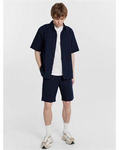 Шорты мужские темно-синие из хлопка и льна Mark formelle