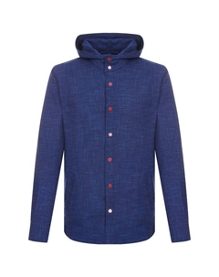 Рубашка из шерсти и шелка Kiton