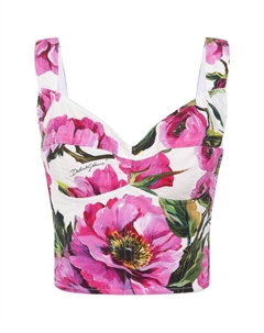 Хлопковый топ-бюстье Dolce&gabbana