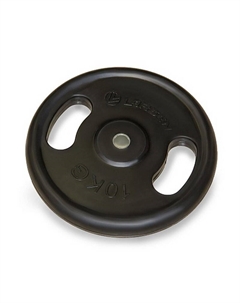 Диск обрезиненный с ручками 10кг NT121N черный Larsen