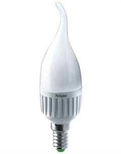 Лампа светодиодная NLL-FC37-7-230-4K-E14-FR (уп/10шт), 7Вт, 176-264В, 4000К, 560лм, Е14, 37х123мм, свеча на ветру, матовая (61027) Navigator