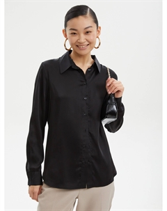 Атласная рубашка прямого силуэта Zolla