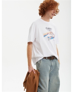 Футболка из хлопка с принтом Zolla