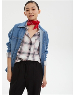 Верхняя рубашка оверсайз из фланели в клетку Zolla