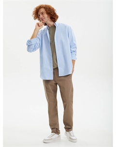 Офисная прямая рубашка с длинным рукавом Zolla