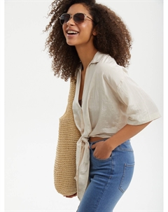 Блузка с коротким рукавом и завязками Zolla