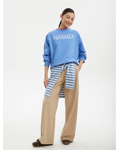 Широкие брюки на резинке со стрелками Zolla