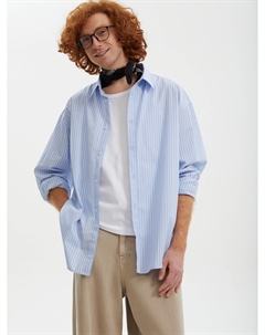 Офисная рубашка прямого силуэта с узором в полоску Zolla