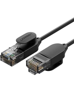 Патч-корд UGREEN NW122 литой (molded), U/UTP, кат.6A, 3м, 4 пары, 32AWG, медь, многожильный, черный Ugreen