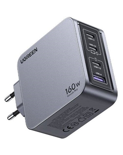 Сетевое зарядное устройство UGREEN X763, USB-A, 3xUSB-C, USB-C, 160Вт, 2.3A, серый Ugreen