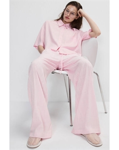 Брюки широкие из вискозы и льна Befree