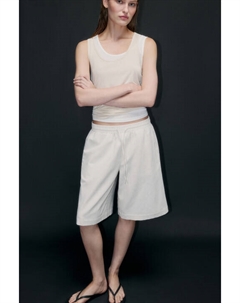Шорты льняные с поясом на завязках Befree