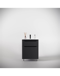 Тумба под раковину Марелла 60 см СС-00002397 Люкс антискрейтч серая Style line