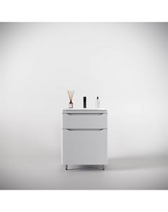 Тумба под раковину Марелла 60 см СС-00002395 Люкс антискрейтч белая матовая Style line