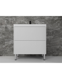 Тумба под раковину Стокгольм 80 см ЛС-00002335 напольная, белая Style line