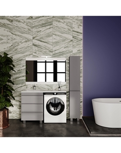 Тумба под раковину El Fante 58 см СС-00002449 напольная, серая Style line