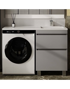 Тумба под раковину El Fante 58 см СС-00002450 напольная, серая Style line