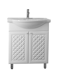 Тумба под раковину Канна 75 см ЛС-00002283 напольная, белая Style line