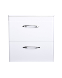 Тумба под раковину Каре 60 (2 ящ.) Люкс белая PLUS Style line