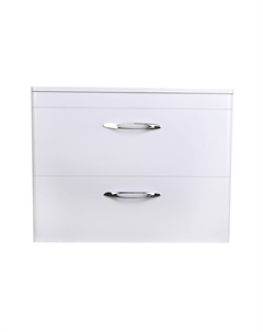 Тумба под раковину Каре 80 (2 ящ.) Люкс белая PLUS Style line