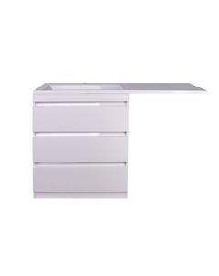 Тумба под раковину Даллас 140 Люкс белая L Style line