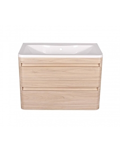 Тумба под раковину Атлантика 80 люкс ясень перламутр подвесная Style line