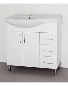 Тумба под раковину Стандарт 80 правая белая Style line