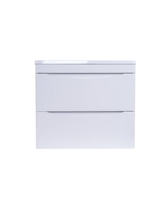 Тумба под раковину Бергамо мини 59.1 см СС-00002316 белая антискрейтч Style line