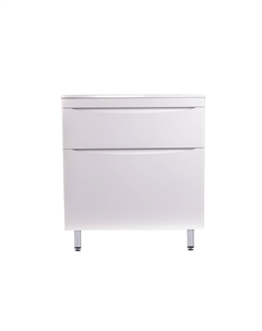 Тумба под раковину Бергамо мини 79 см СС-00002314 белая антискрейтч Style line