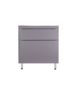 Тумба под раковину Бергамо мини 79 см СС-00002315 серая антискрейтч Style line