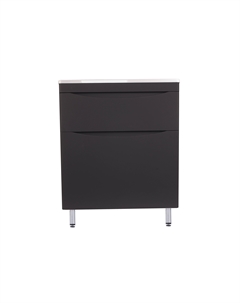 Тумба под раковину Бергамо мини 69 см СС-00002311 черная антискрейтч Style line
