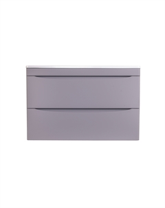 Тумба под раковину Бергамо мини 79 см СС-00002323 подвесная серая антискрейтч Style line