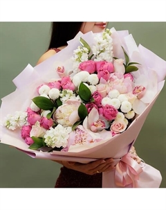 Нежный букет с пионами Букетная лавка