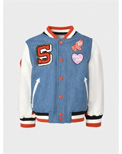 Куртка-бомбер в стиле color блок Stella mccartney